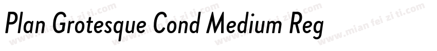 Plan Grotesque Cond Medium Regular字体转换